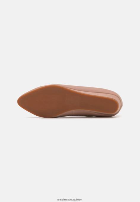 mulheres sapatilha de couro rosa claro F4BZ0D2128 Anna Field