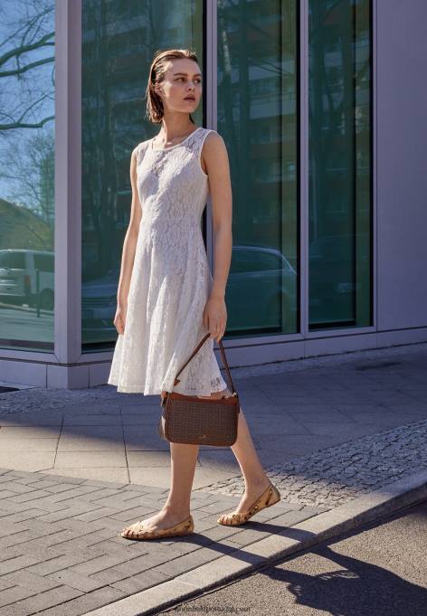 mulheres sapatilha peeptoe de couro dourada F4BZ0D2131 Anna Field