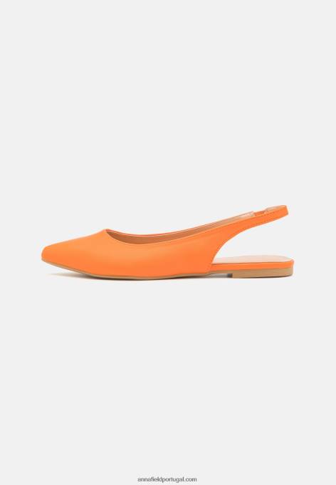 mulheres sapatilhas de balé slingback laranja F4BZ0D2184 Anna Field