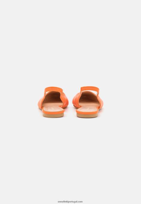 mulheres sapatilhas de balé slingback laranja F4BZ0D2184 Anna Field