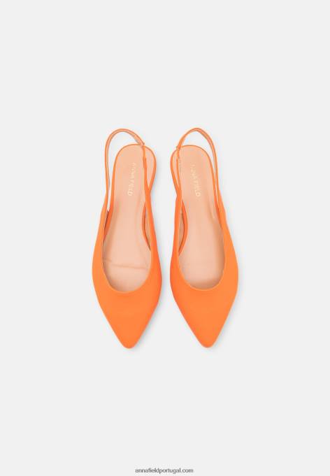 mulheres sapatilhas de balé slingback laranja F4BZ0D2184 Anna Field