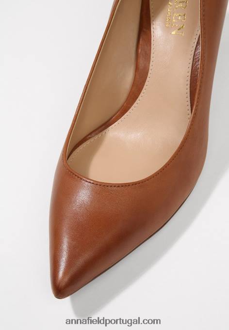 mulheres bomba de couro Lanette saltos clássicos deep saddle tan F4BZ0D1732 Anna Field