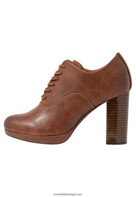 mulheres botins salto alto comfort cognac F4BZ0D1748 Anna Field