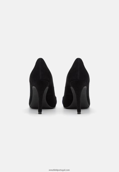 mulheres salto alto couro mia preto F4BZ0D1776 Anna Field