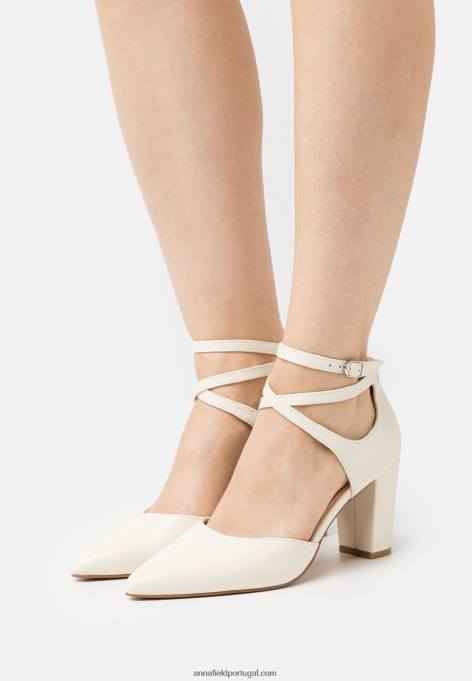 mulheres salto alto de couro branco F4BZ0D1635 Anna Field