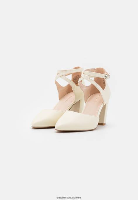 mulheres salto alto de couro branco F4BZ0D1635 Anna Field