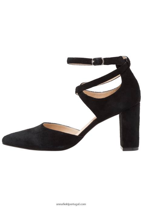 mulheres salto alto de couro preto F4BZ0D1608 Anna Field