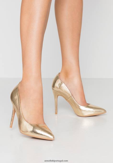 mulheres salto alto ouro F4BZ0D1610 Anna Field
