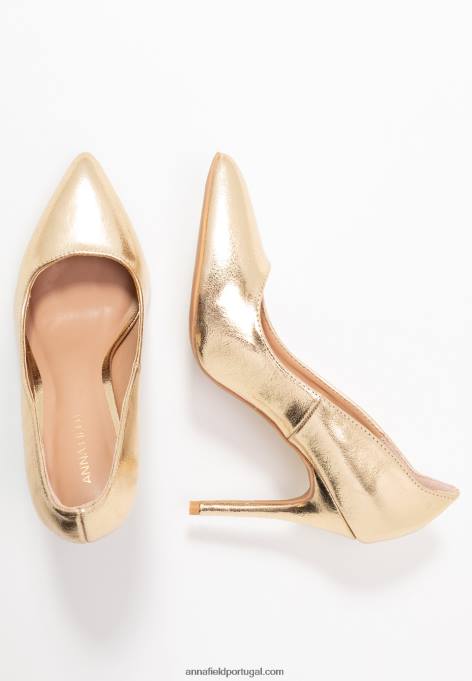 mulheres salto alto ouro F4BZ0D1610 Anna Field