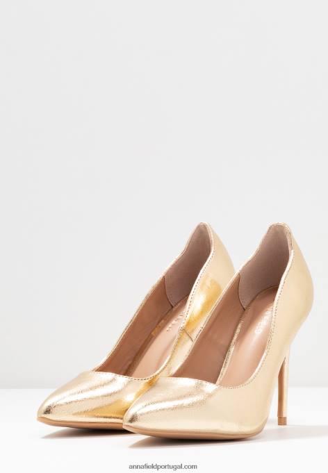mulheres salto alto ouro F4BZ0D1610 Anna Field