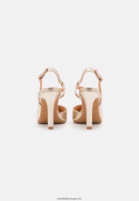 mulheres salto clássico dourado F4BZ0D1662 Anna Field