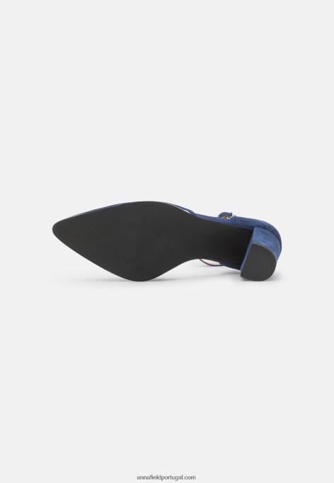 mulheres salto clássico em couro azul escuro F4BZ0D1633 Anna Field