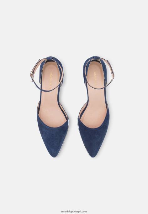 mulheres salto clássico em couro azul escuro F4BZ0D1633 Anna Field