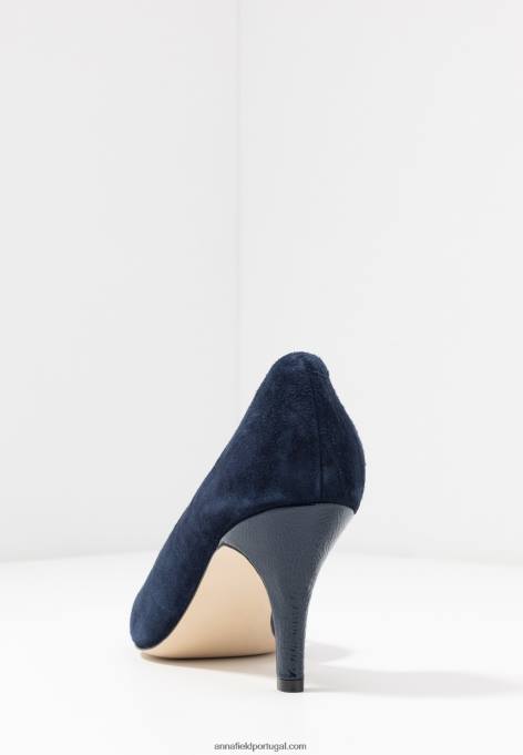 mulheres salto clássico em couro azul escuro F4BZ0D1755 Anna Field