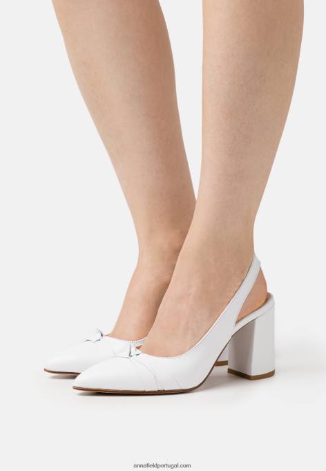 mulheres salto clássico em couro branco F4BZ0D1670 Anna Field