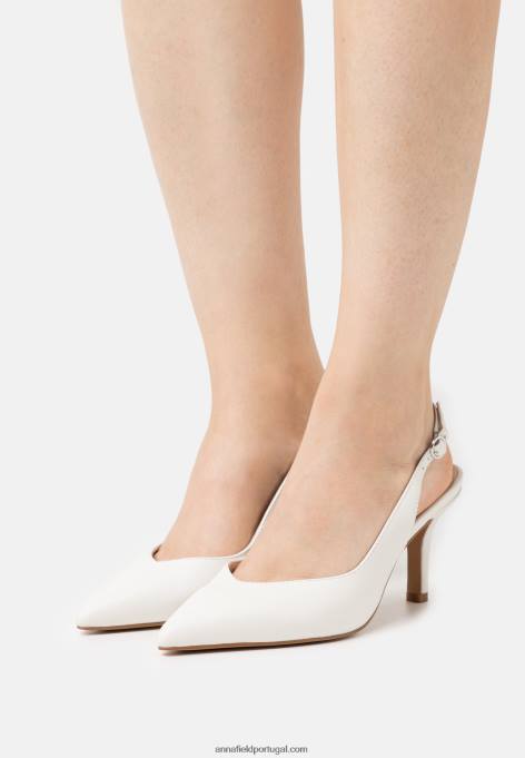 mulheres salto clássico em couro branco F4BZ0D1696 Anna Field