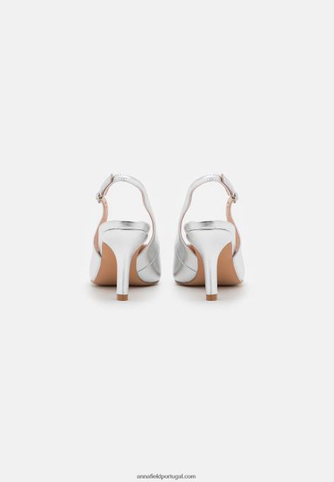 mulheres salto clássico em couro prata F4BZ0D1637 Anna Field