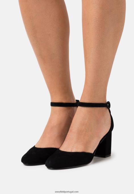 mulheres salto clássico em couro preto F4BZ0D1653 Anna Field