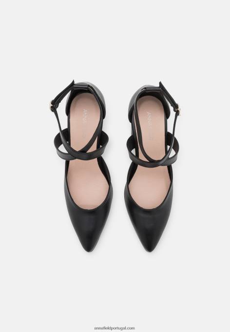 mulheres salto clássico em couro preto F4BZ0D1689 Anna Field