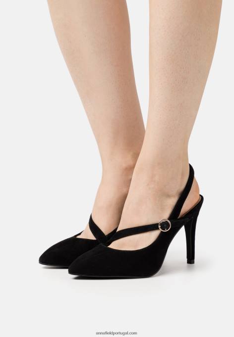 mulheres salto clássico em couro preto F4BZ0D1699 Anna Field