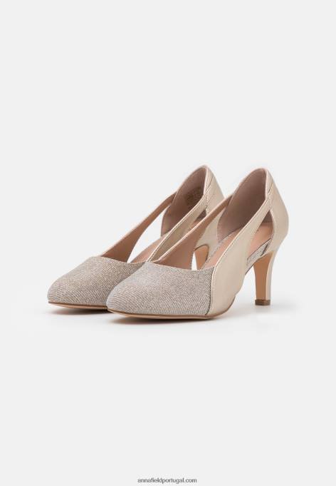 mulheres salto clássico ouro F4BZ0D1602 Anna Field