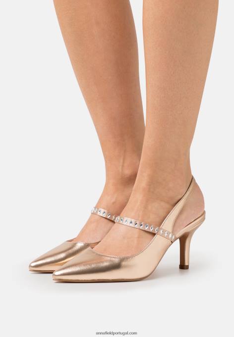 mulheres salto clássico ouro F4BZ0D1611 Anna Field