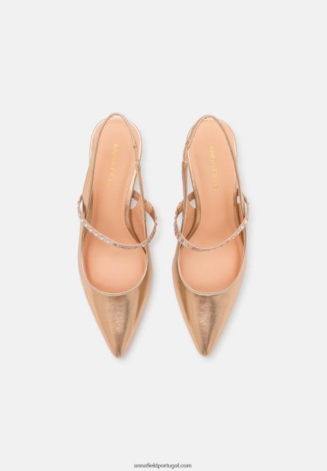 mulheres salto clássico ouro F4BZ0D1611 Anna Field