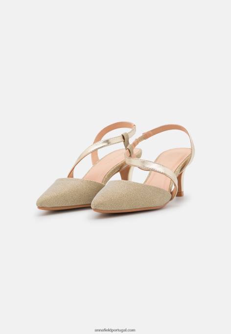 mulheres salto clássico ouro F4BZ0D1631 Anna Field