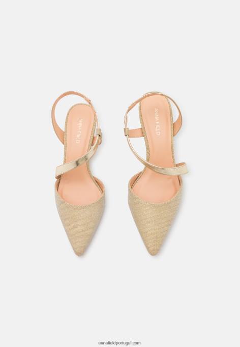 mulheres salto clássico ouro F4BZ0D1631 Anna Field