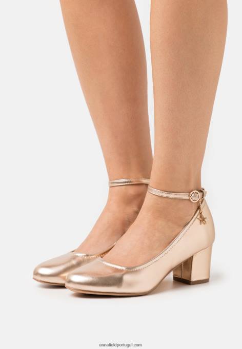 mulheres salto clássico rosa dourado F4BZ0D1680 Anna Field