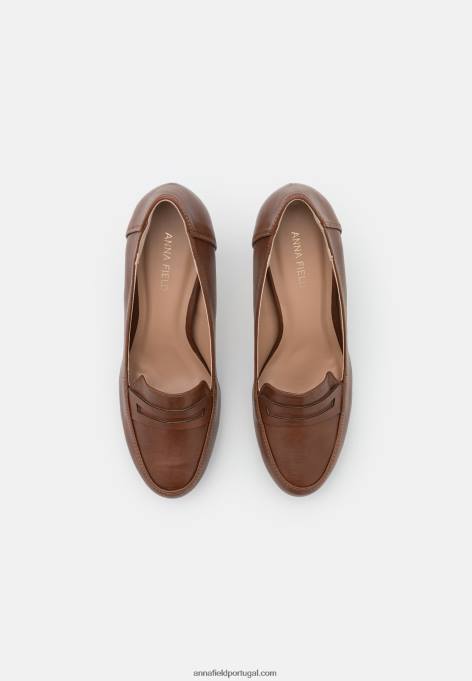 mulheres salto plataforma conhaque F4BZ0D1742 Anna Field