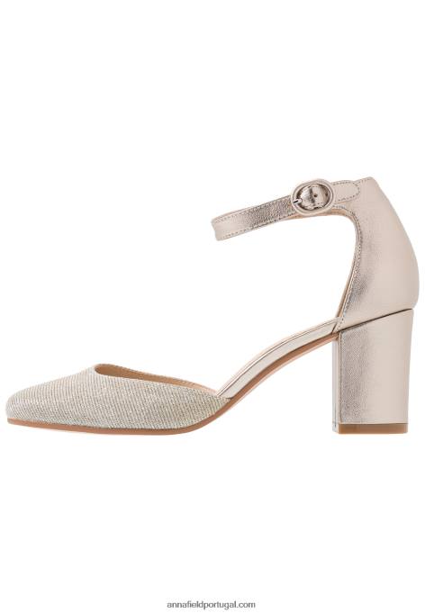 mulheres saltos clássicos de couro champanhe F4BZ0D1599 Anna Field