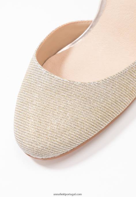 mulheres saltos clássicos de couro champanhe F4BZ0D1599 Anna Field