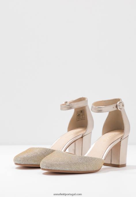 mulheres saltos clássicos de couro champanhe F4BZ0D1599 Anna Field