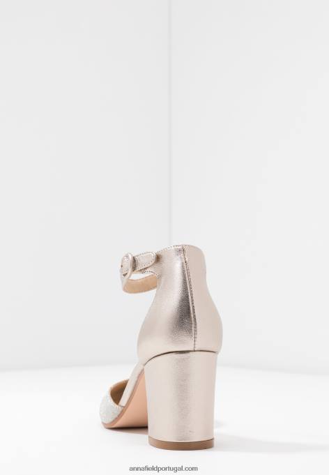 mulheres saltos clássicos de couro champanhe F4BZ0D1599 Anna Field