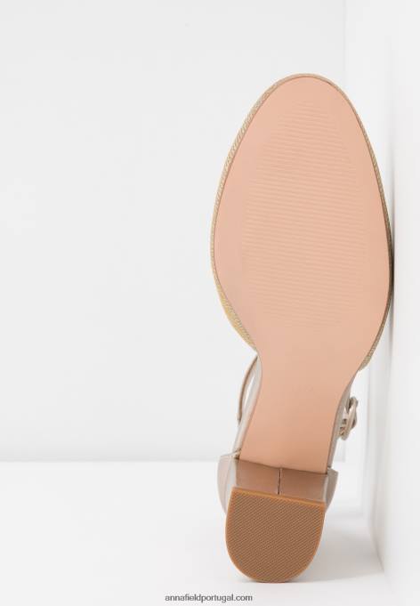 mulheres saltos clássicos de couro champanhe F4BZ0D1599 Anna Field