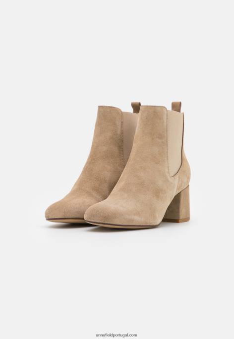 mulheres bota clássica de couro bege F4BZ0D1893 Anna Field