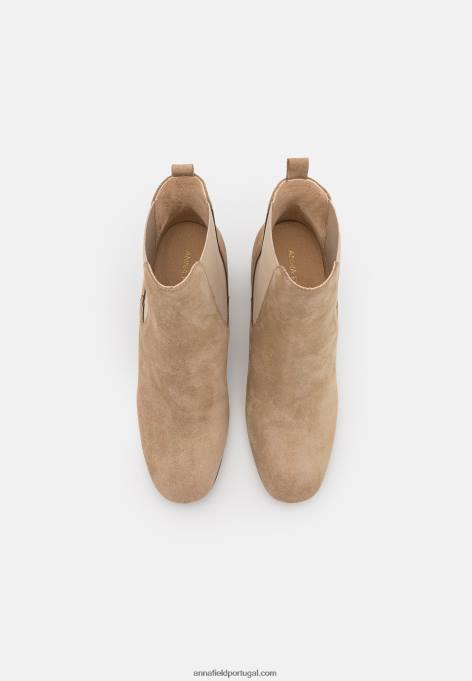mulheres bota clássica de couro bege F4BZ0D1893 Anna Field