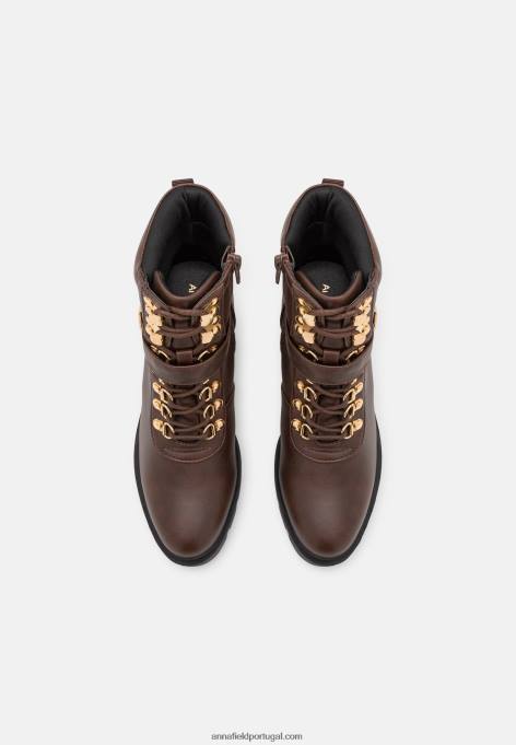 mulheres bota de cano alto marrom F4BZ0D1921 Anna Field