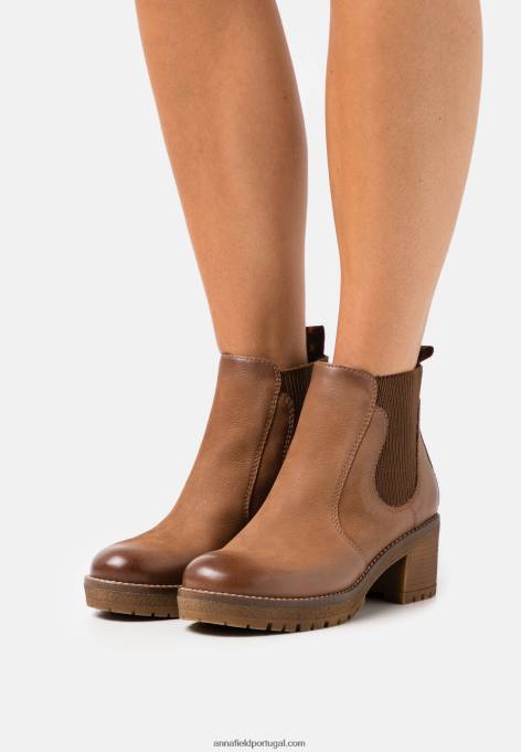mulheres bota de inverno couro botas marrons F4BZ0D2008 Anna Field