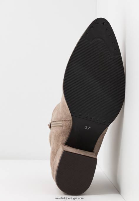 mulheres botas de couro bege F4BZ0D1931 Anna Field