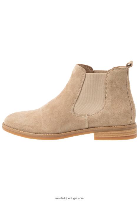 mulheres botas de couro bege F4BZ0D2005 Anna Field