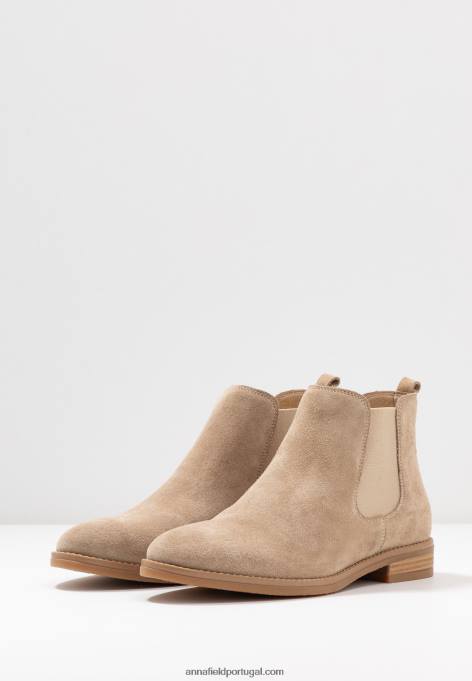 mulheres botas de couro bege F4BZ0D2005 Anna Field