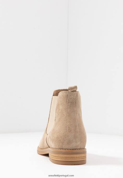 mulheres botas de couro bege F4BZ0D2005 Anna Field