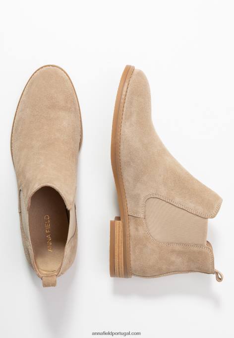 mulheres botas de couro bege F4BZ0D2005 Anna Field