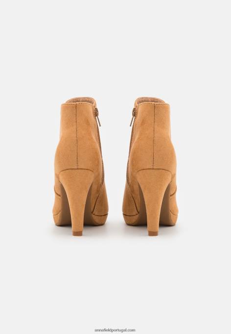 mulheres botas de salto alto bege F4BZ0D1947 Anna Field