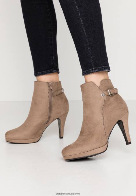mulheres botas de salto alto taupe F4BZ0D1987 Anna Field