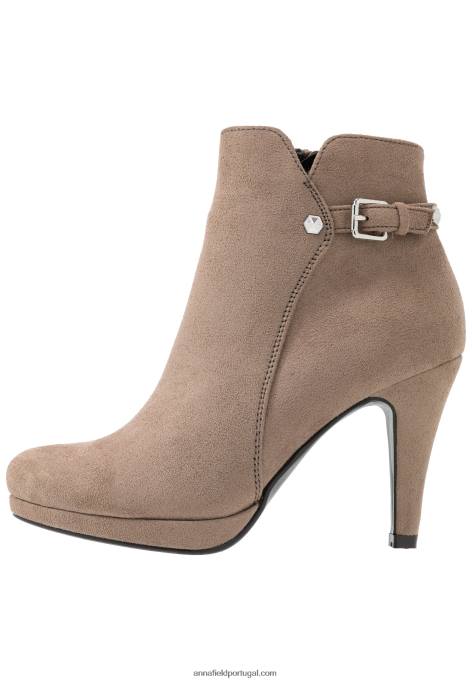 mulheres botas de salto alto taupe F4BZ0D1987 Anna Field