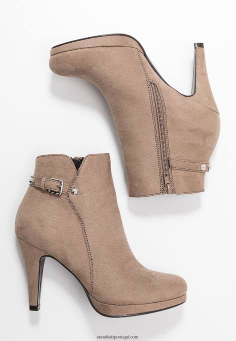 mulheres botas de salto alto taupe F4BZ0D1987 Anna Field