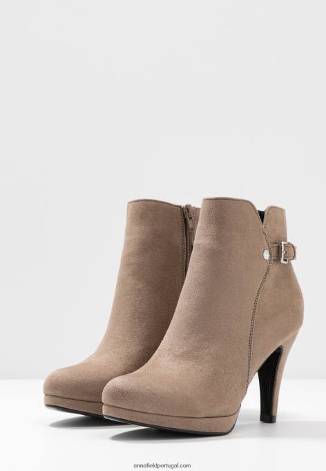 mulheres botas de salto alto taupe F4BZ0D1987 Anna Field